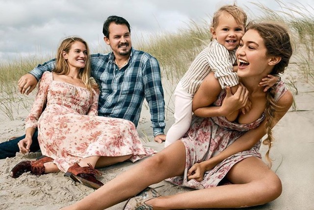 Vassar and Brock with son and Gigi Hadid, photo by Gregory Harris