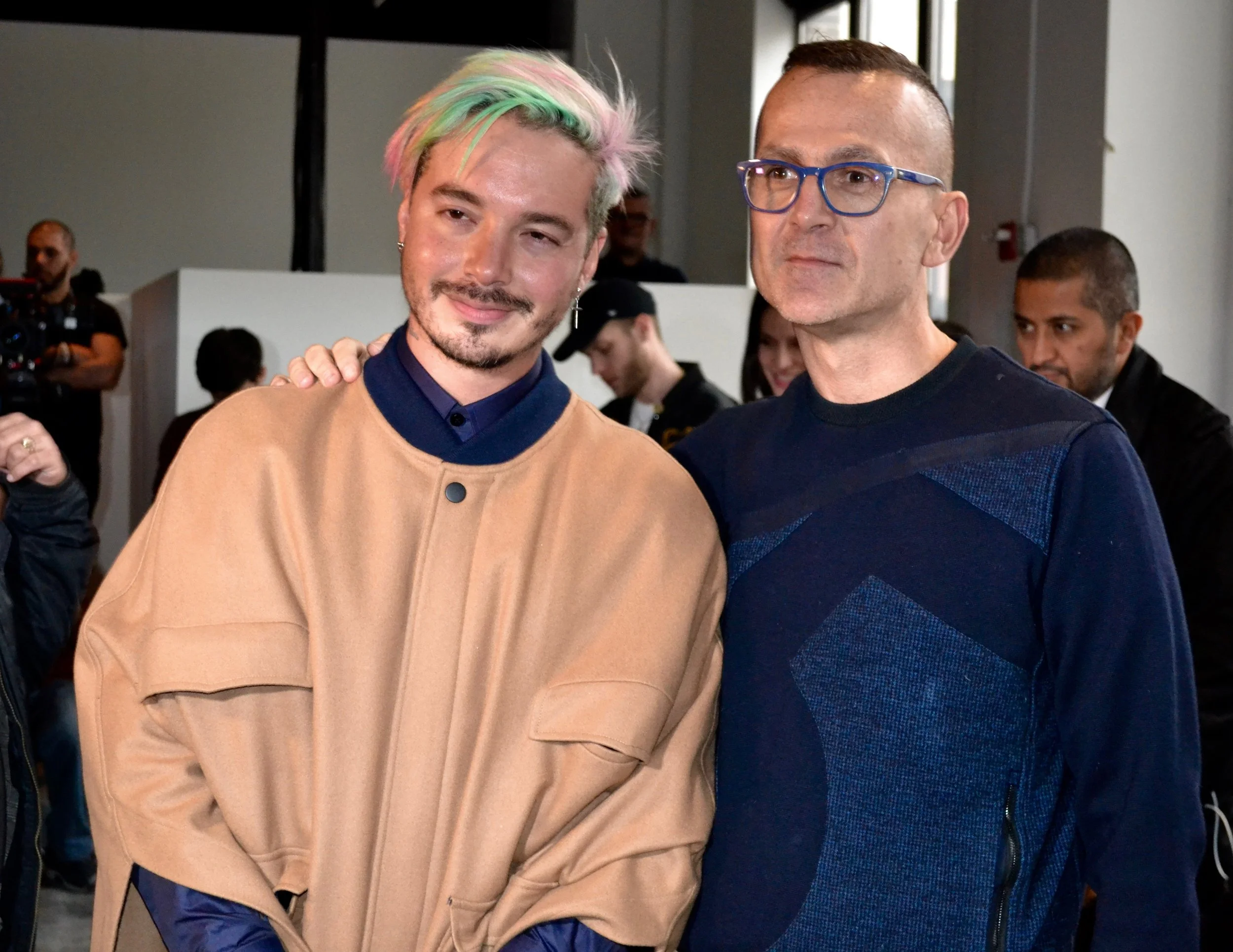 Artist, J Balvin. CFDA Chief Executive, Steven Kolb.