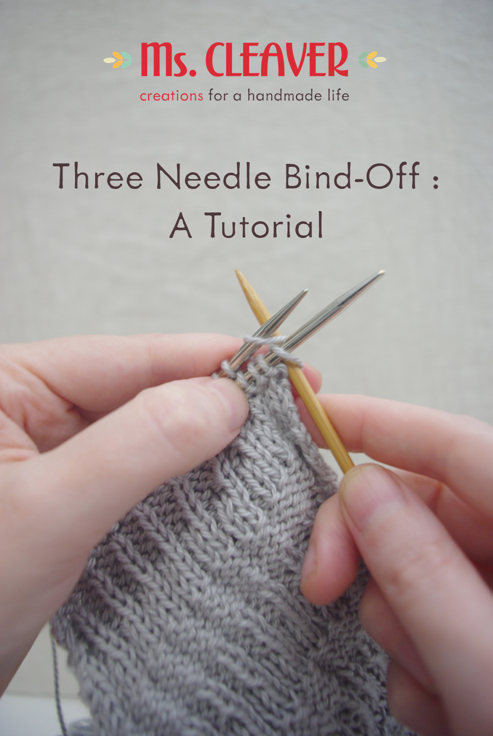 Three Needle Bind-Off  - a quick tutorial