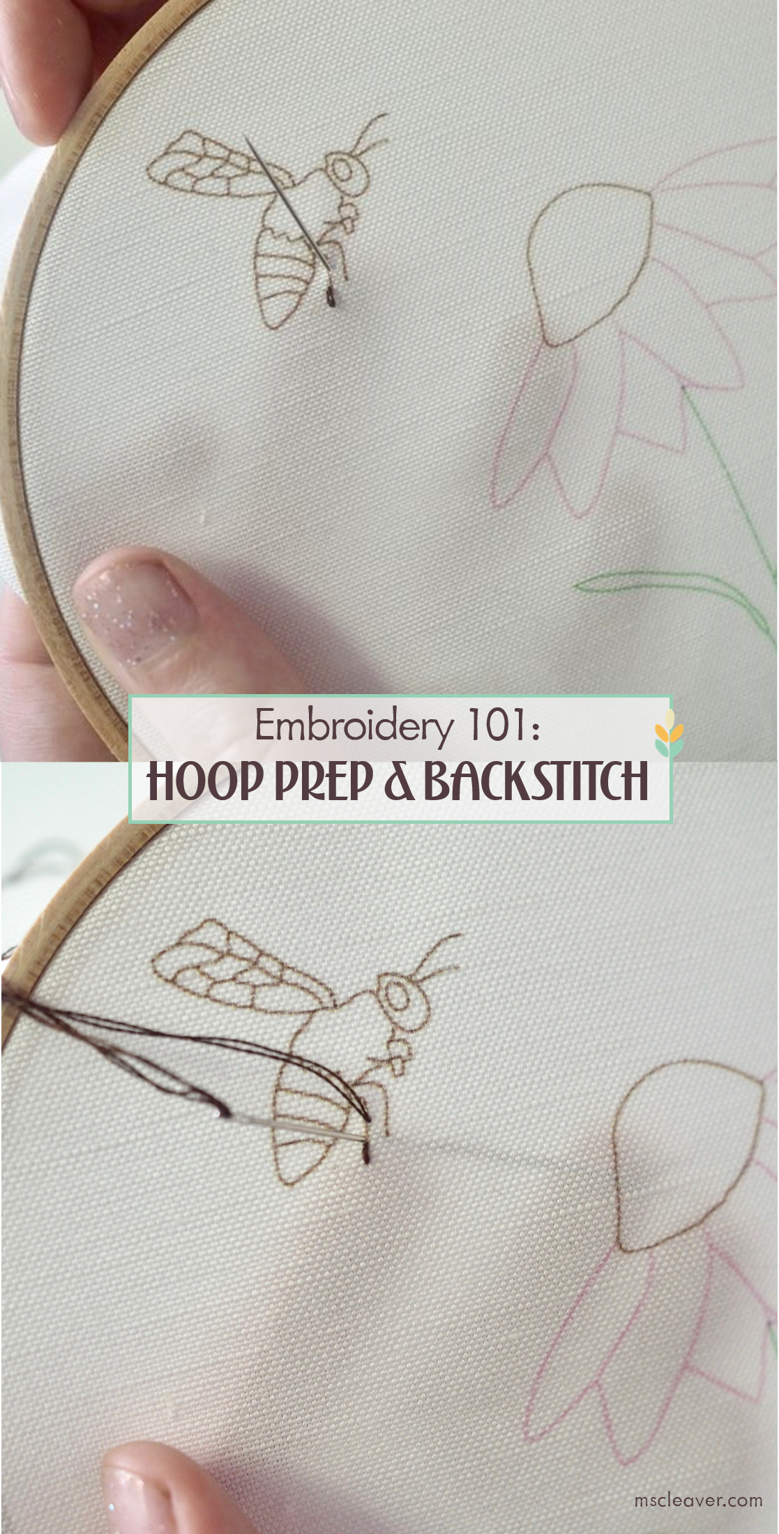 Embroidery 101: Prepping the Hoop, Back Stitch and Fixing Mistakes
