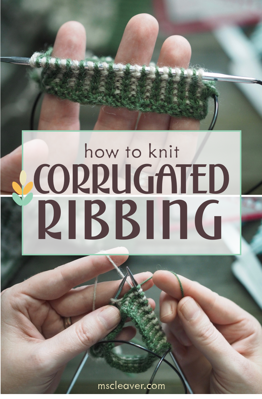 Corrugated Ribbing Tutorial (for Two Hands)