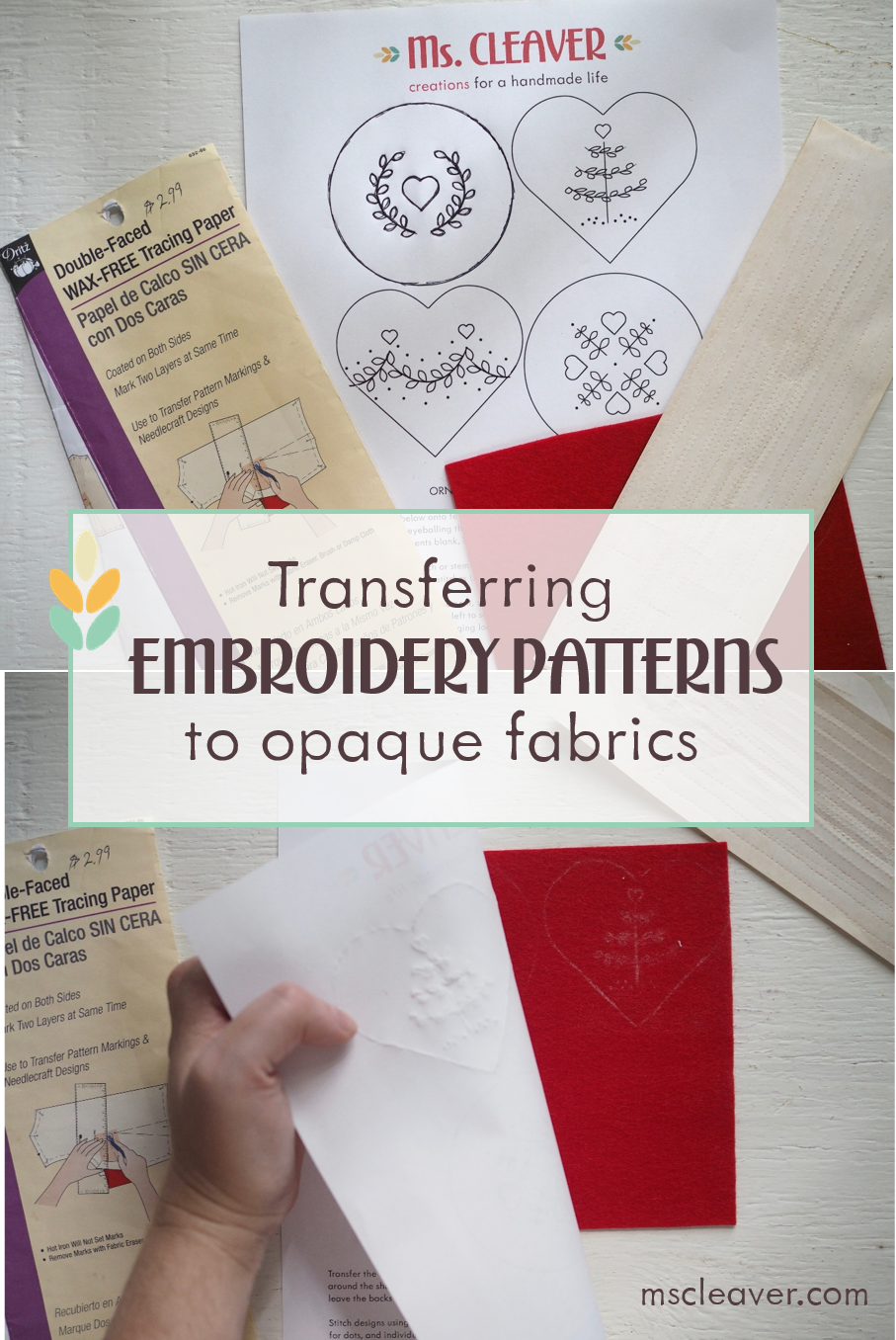 Transferring Embroidery Patterns to Opaque Fabric
