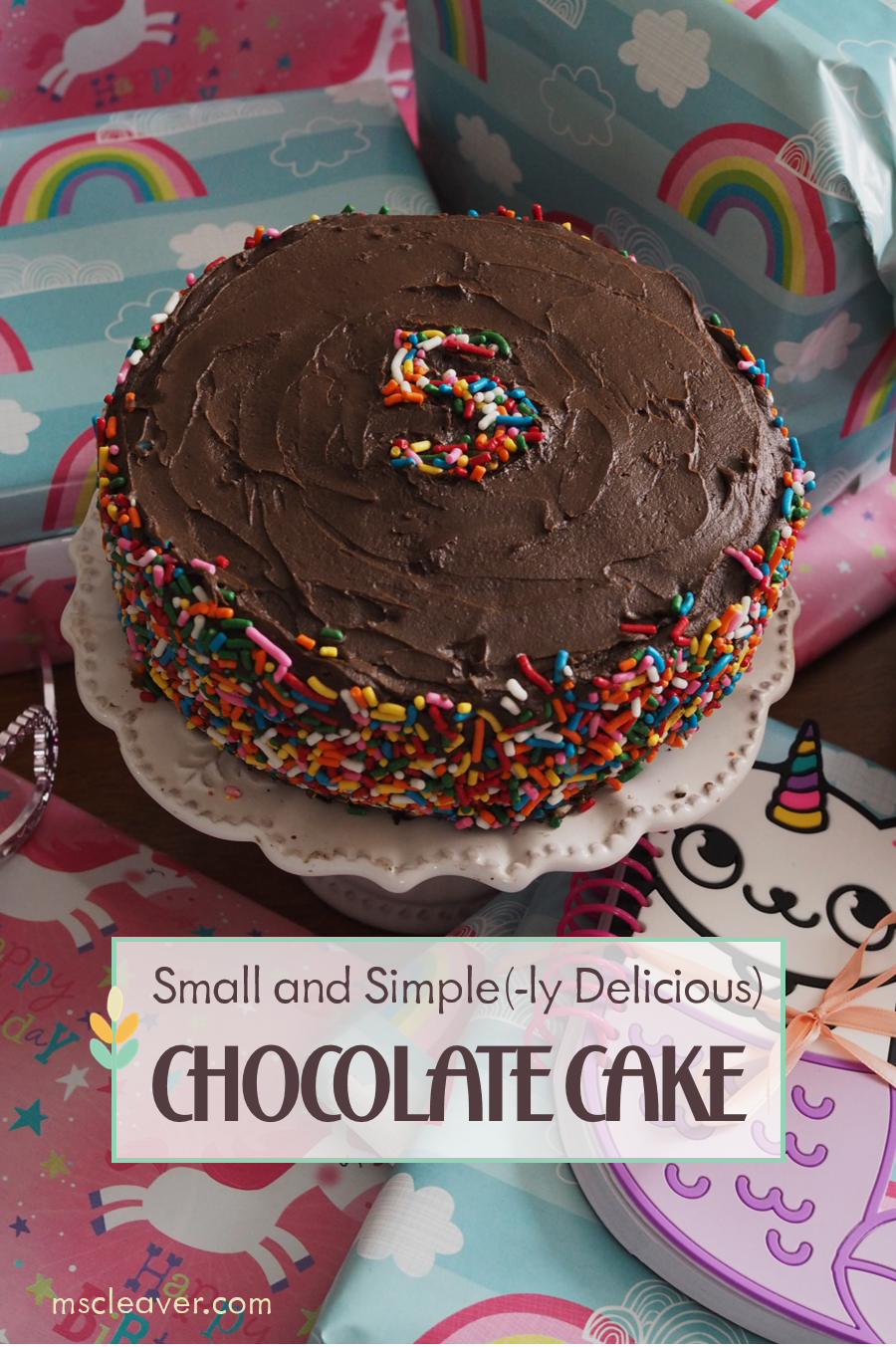 Small and Simple (-ly Delicious) Chocolate Cake