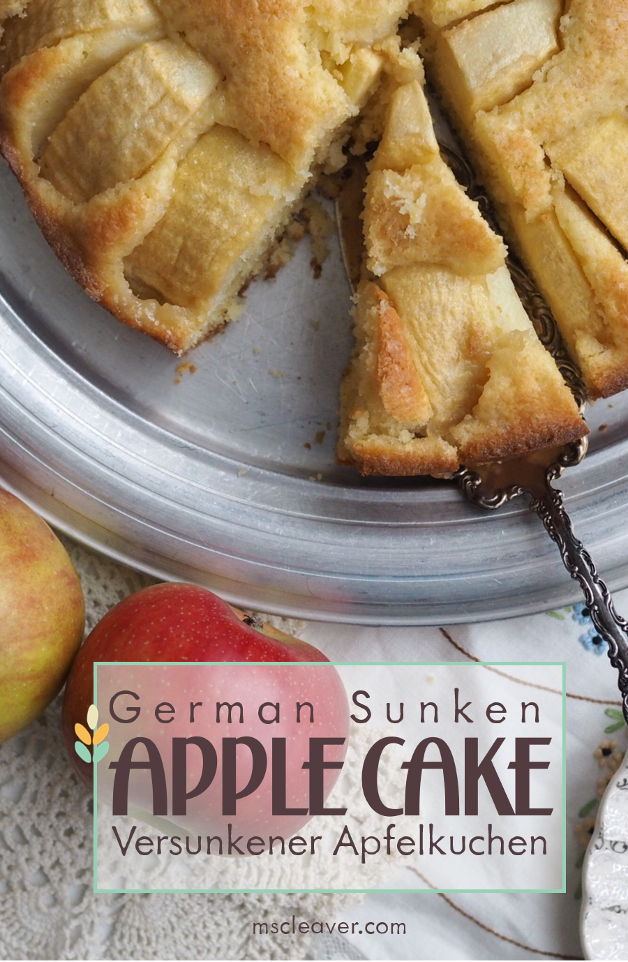 German Sunken Apple Cake (Versunkener Apfelkuchen)
