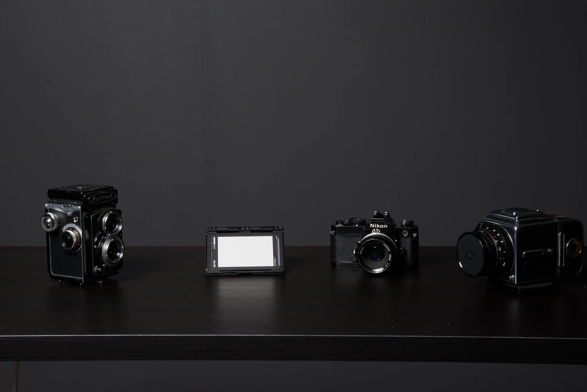 De test opstelling. Camera Nikon D610, Lens: Sigma 24-105 Art