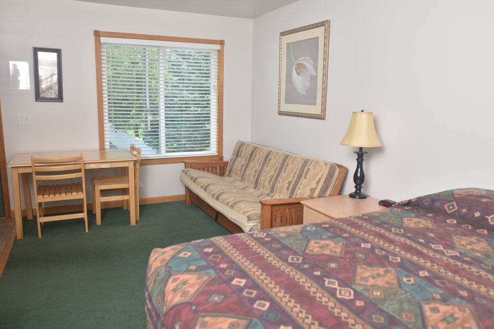 Blue Spruce Motel - Room Number 12 - Interior Bed, Futon, and View.jpeg
