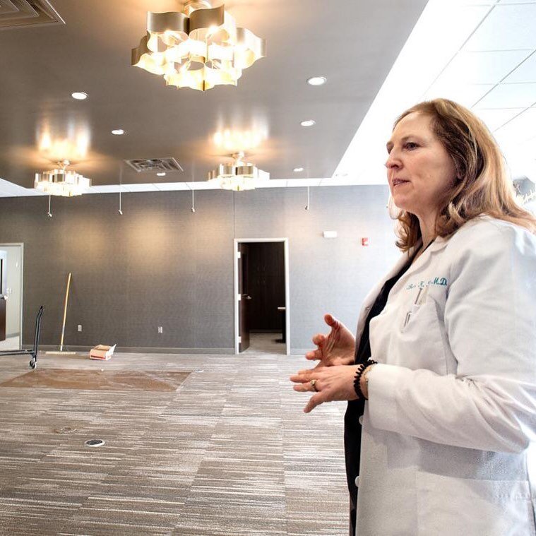 Dr. Bruening during the construction phase of our Sunnybrook location