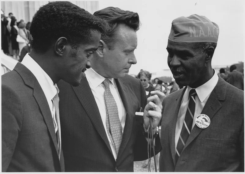 Sammy Davis, Jr and Roy Wilkins, NAACP ©Courtesy National Archives