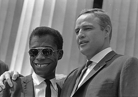 James Baldwin and Marlon Brando ©Courtesy National Archives