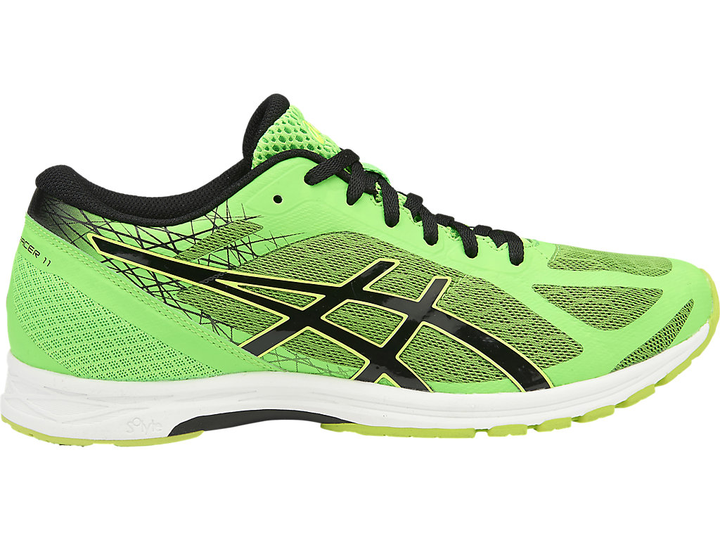 A racing flat is a nice and light shoe with a lower profile. They often feel great to run in but I'd recommend these more for advanced runners, especially for events like Ironman distance events. You won't get quite as many KM in racing flats.
