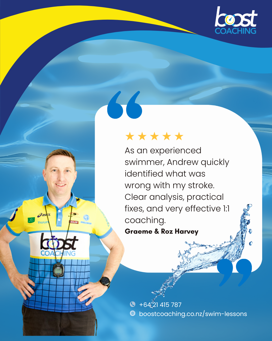 Swim Lesson Gallery Testimonials — Boost Coaching