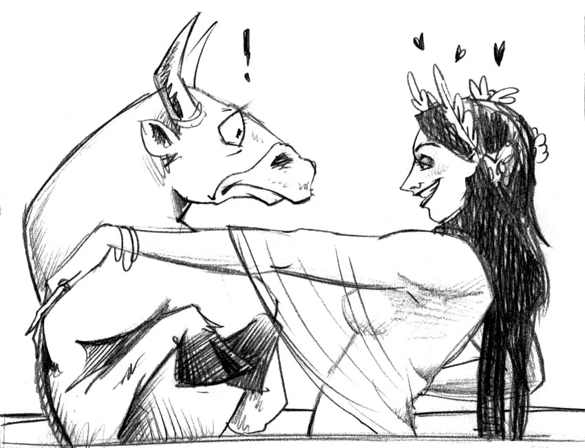 Pasiphaë Cartoon