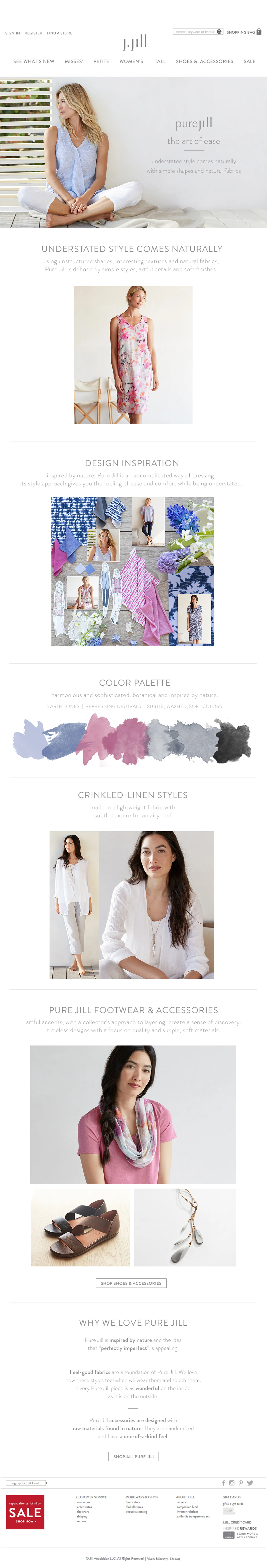 Landing Pages Showcasing J.jill's Essential Merchandise And Revamped Credit  Card Page With High Roi — Rima Antulyte