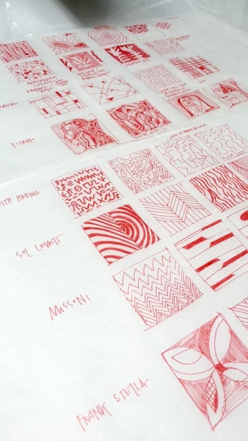 SKETCH FOR CONCEPT 1 WALL GRAPHIC