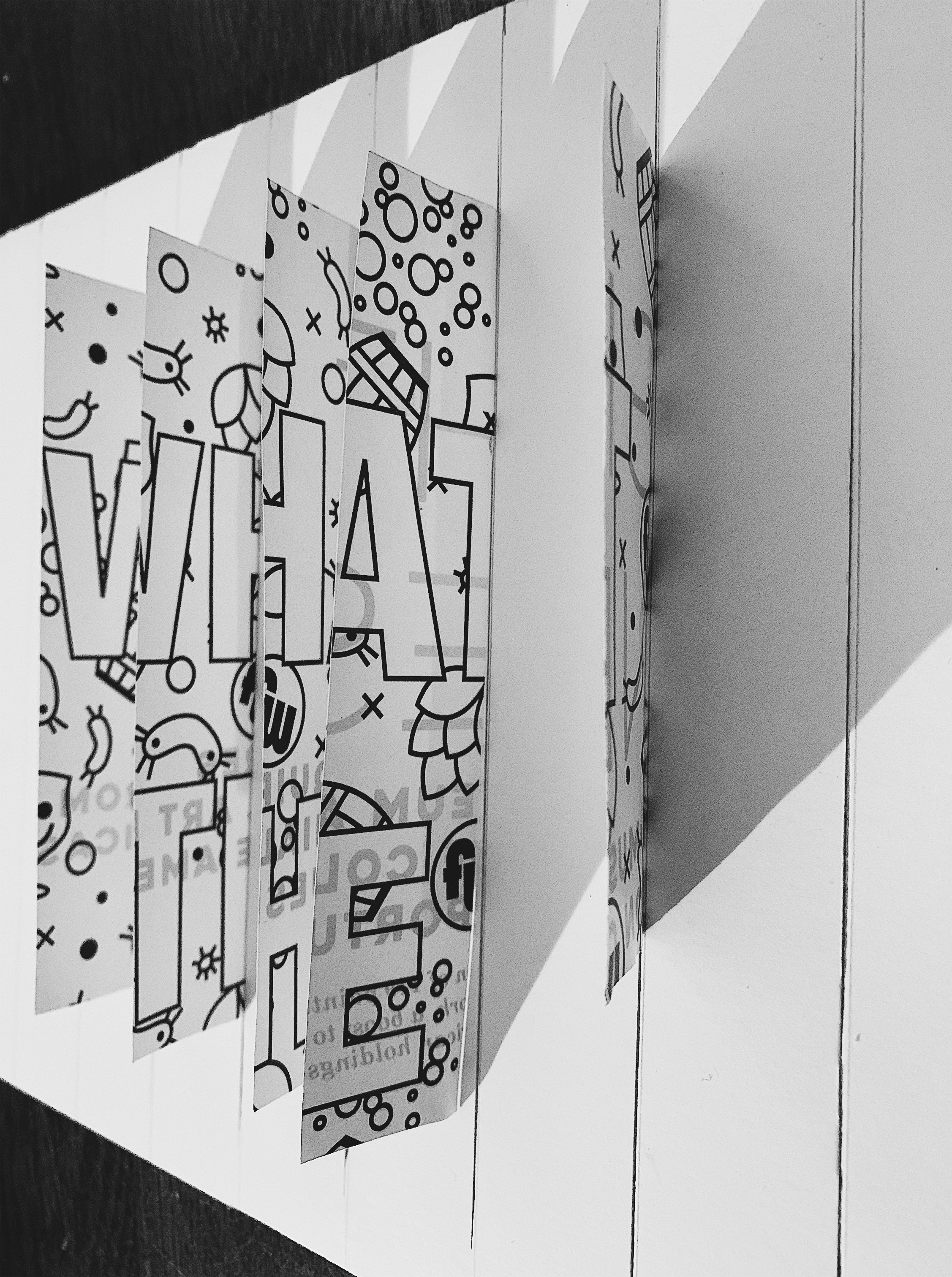 First mock-up made of paper and foam core.