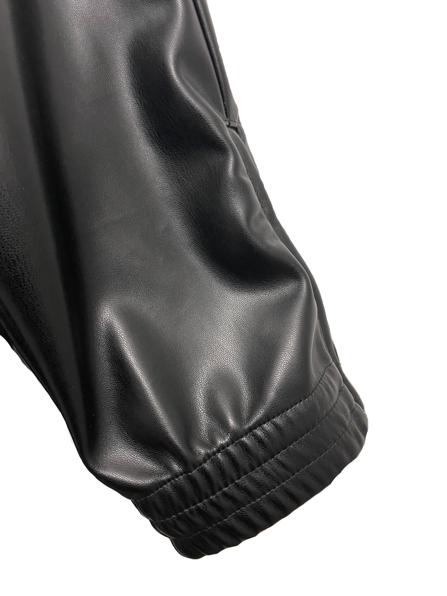 LEATHER JOGGERS (BLACK 