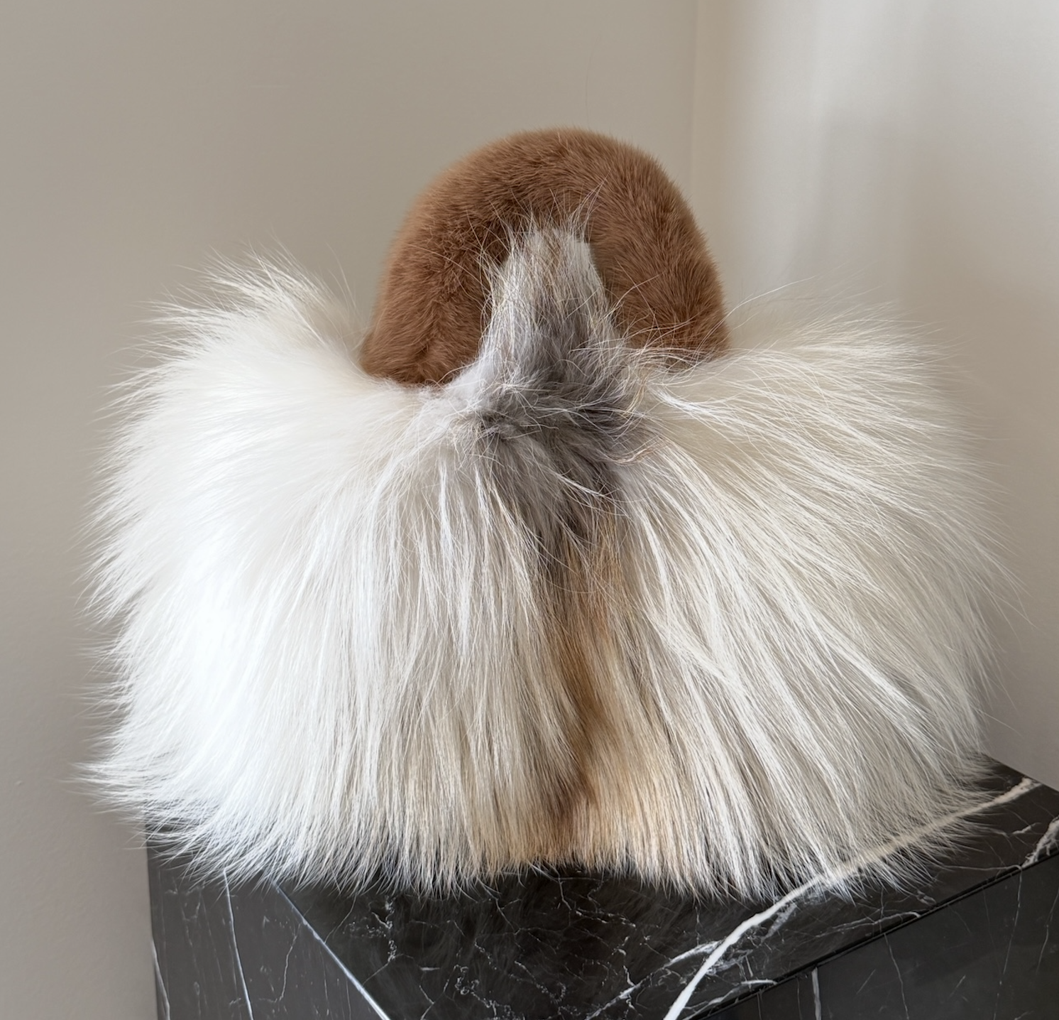 FOXXY BAG (CREAM X LIGHT BROWN)