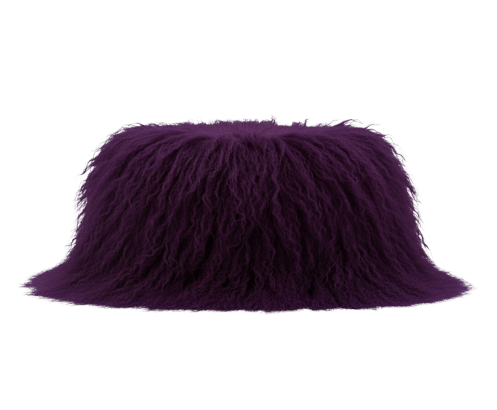 SHEARLING OVERSIZED CLUTCH (EGGPLANT)