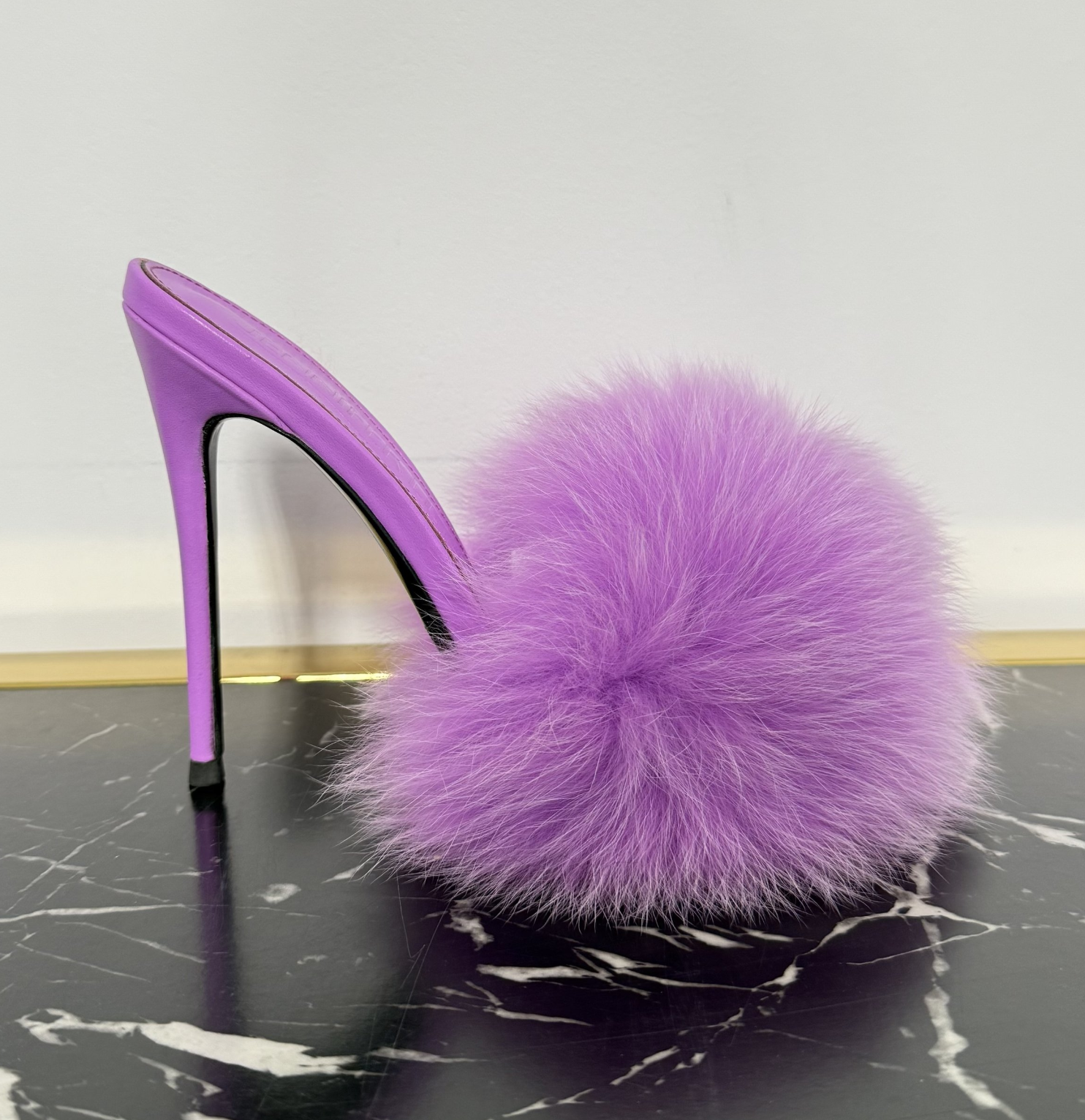 PURPLE POM POM HEEL - SIZE 36 ONLY - FINAL SALE