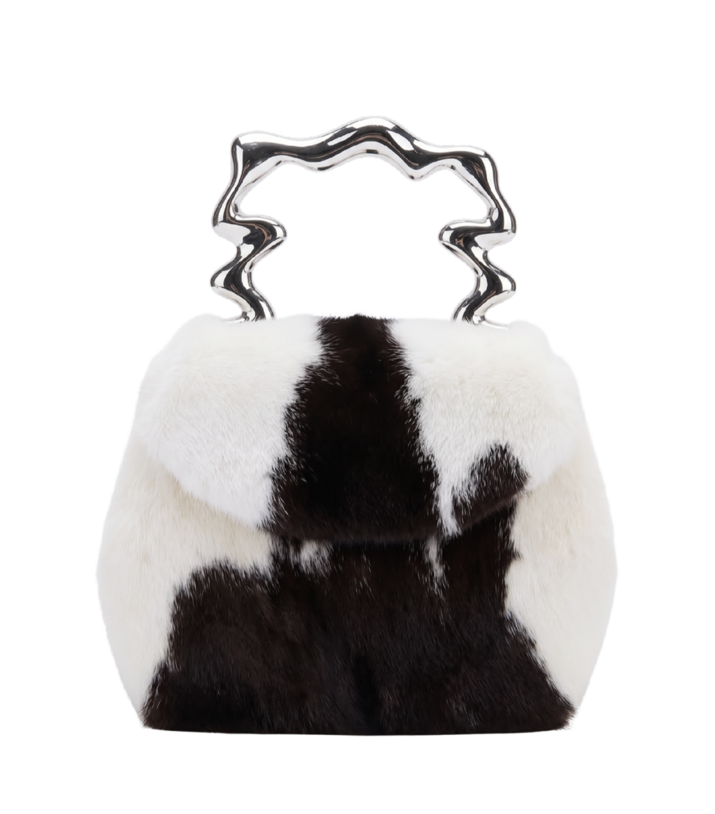 COW ZEBRA MINK BAG