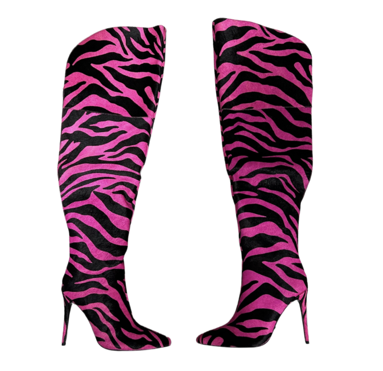 PINK ZEBRA THIGH HIGH - SIZE 36R ONLY