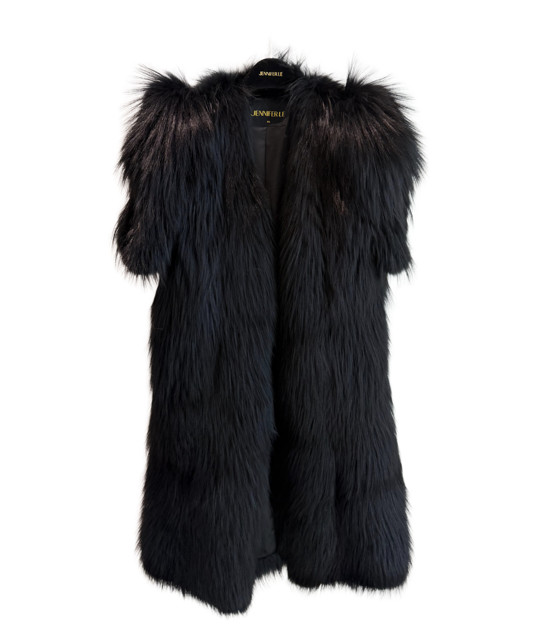 BLACK FOX FUR VEST (S/M)