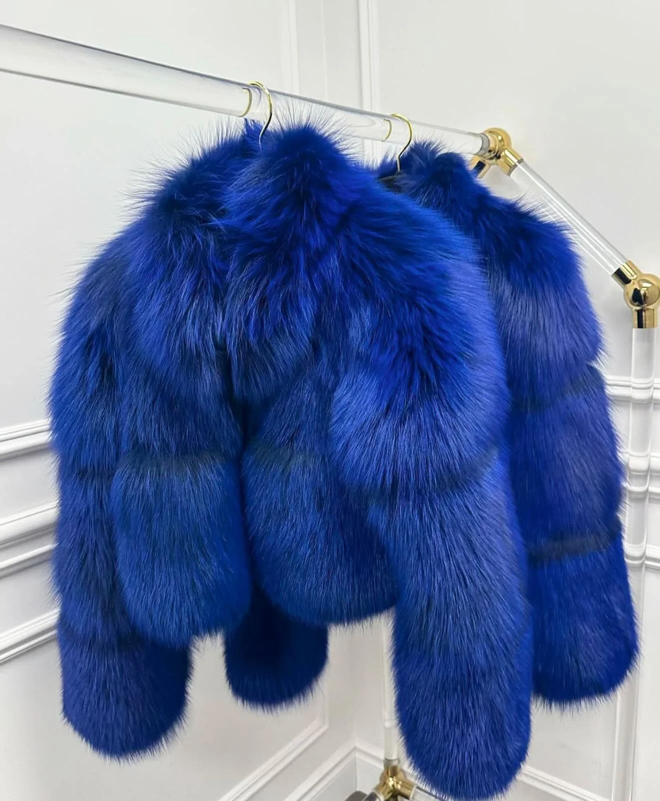 BLUE FOX CROPPED BOMBER - FINAL SALE