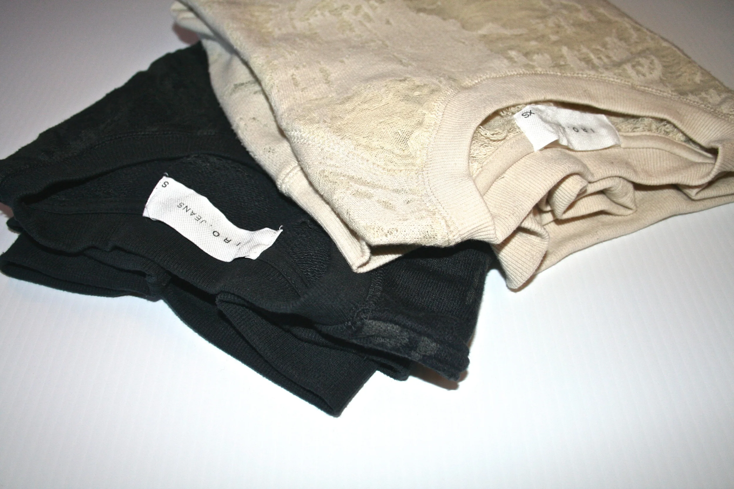 I R O Jeans distressed T and sweater from IRO in Abbott Kinney