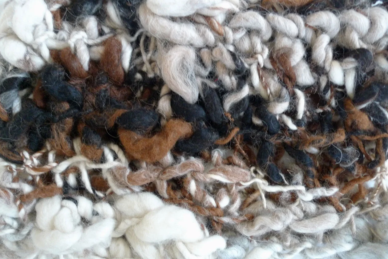 Brown Multi Alpaca Cowl - "Shortie"