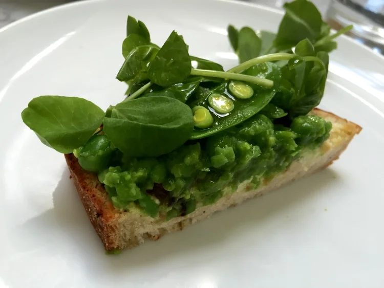 L.A. Bites: The Glorious Green Pea Toast at Salt Air in Venice