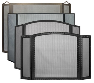 Stoll Industries Fireplace Screens, Tri Fold Fireplace Screen With Doors