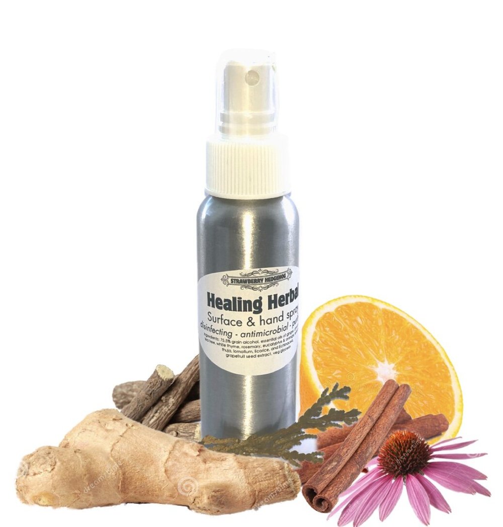 Healing Herbs Surface & Hand Spray — Strawberry Hedgehog