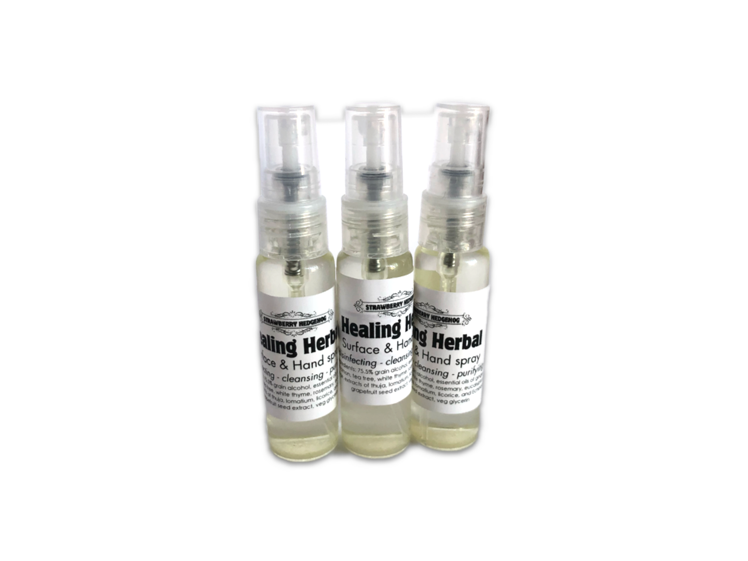 Healing Herbs Surface & Hand Spray — Strawberry Hedgehog