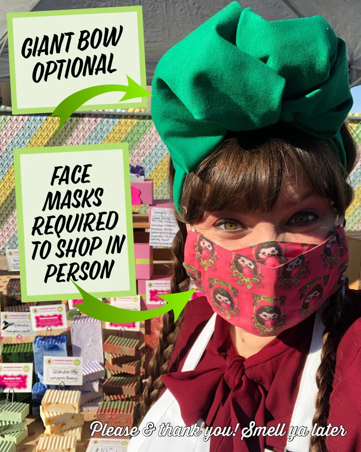 Face masks required for in person shopping, Saturdays 11am-5pm