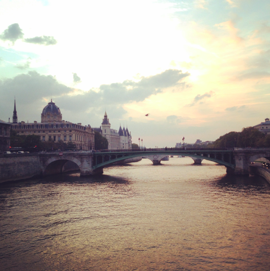 Walking to the Notre Dame, Paris.
