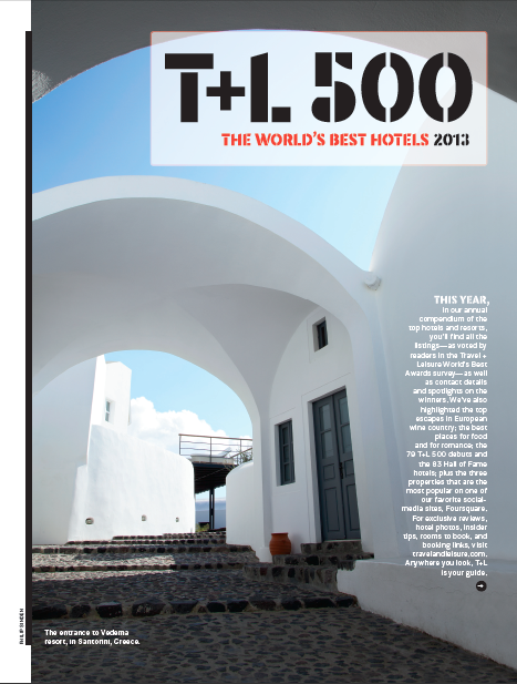 T+L 500, Travel + Leisure, January 2013