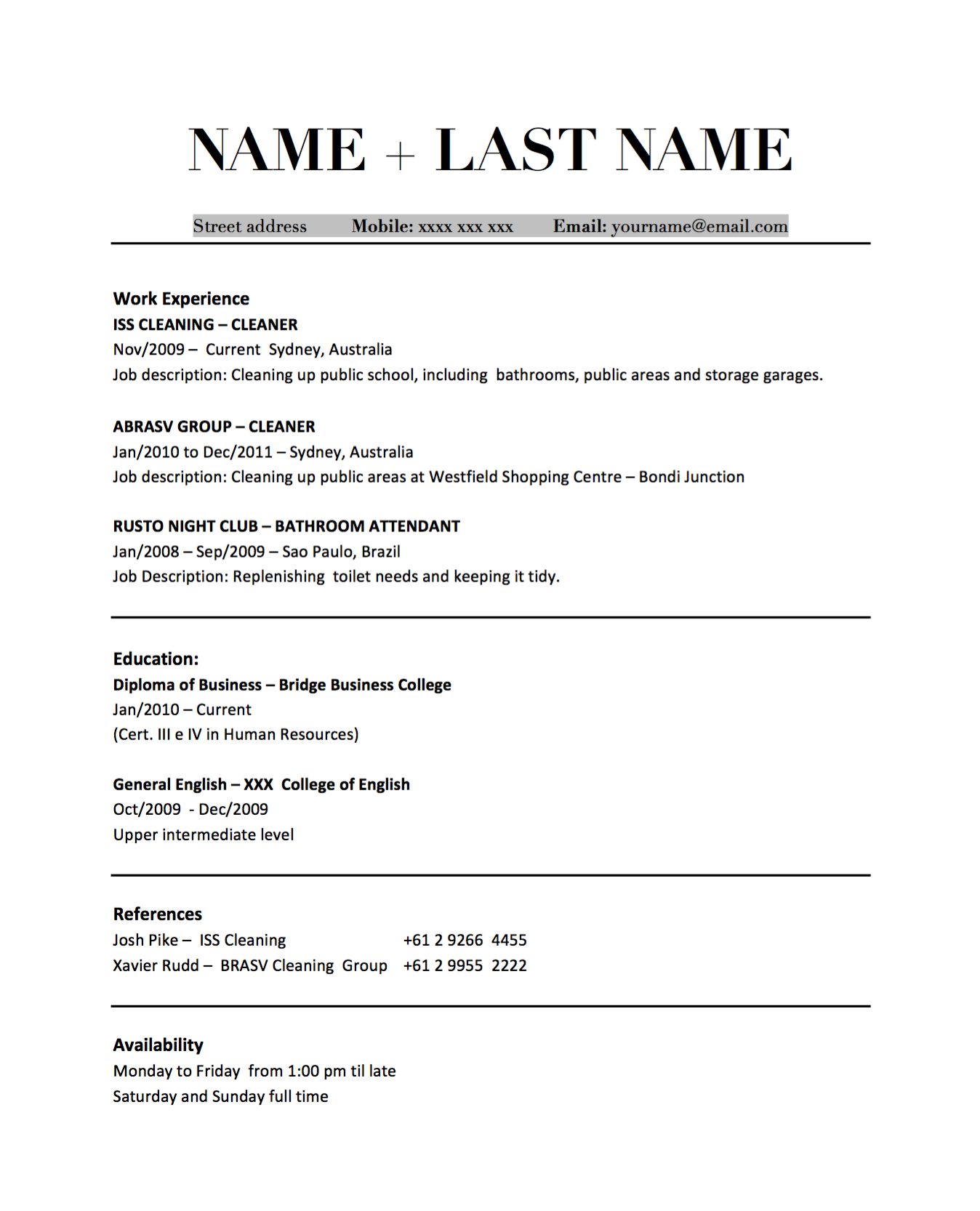 Resume Cleaner