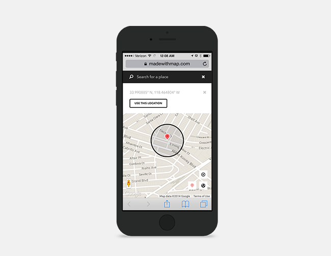 Drop a pin by clicking on the red place marker on the bottom right. From here, you can drag the marker.