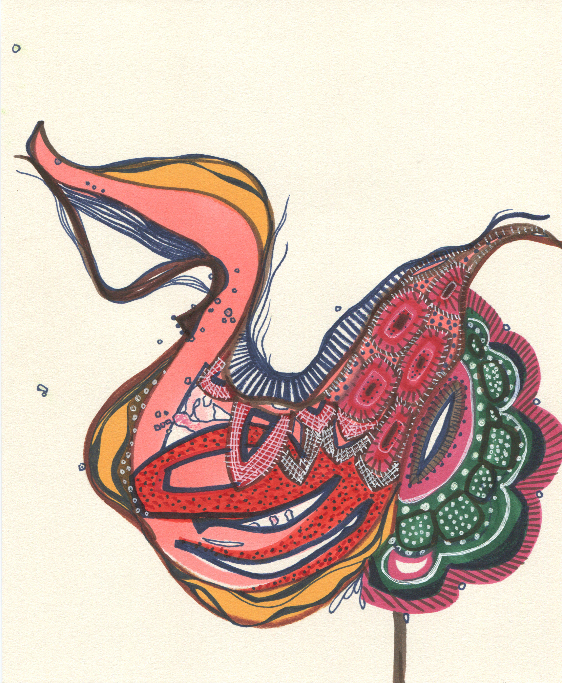 Pattern Giver Ink on paper 8" x 10" 2015