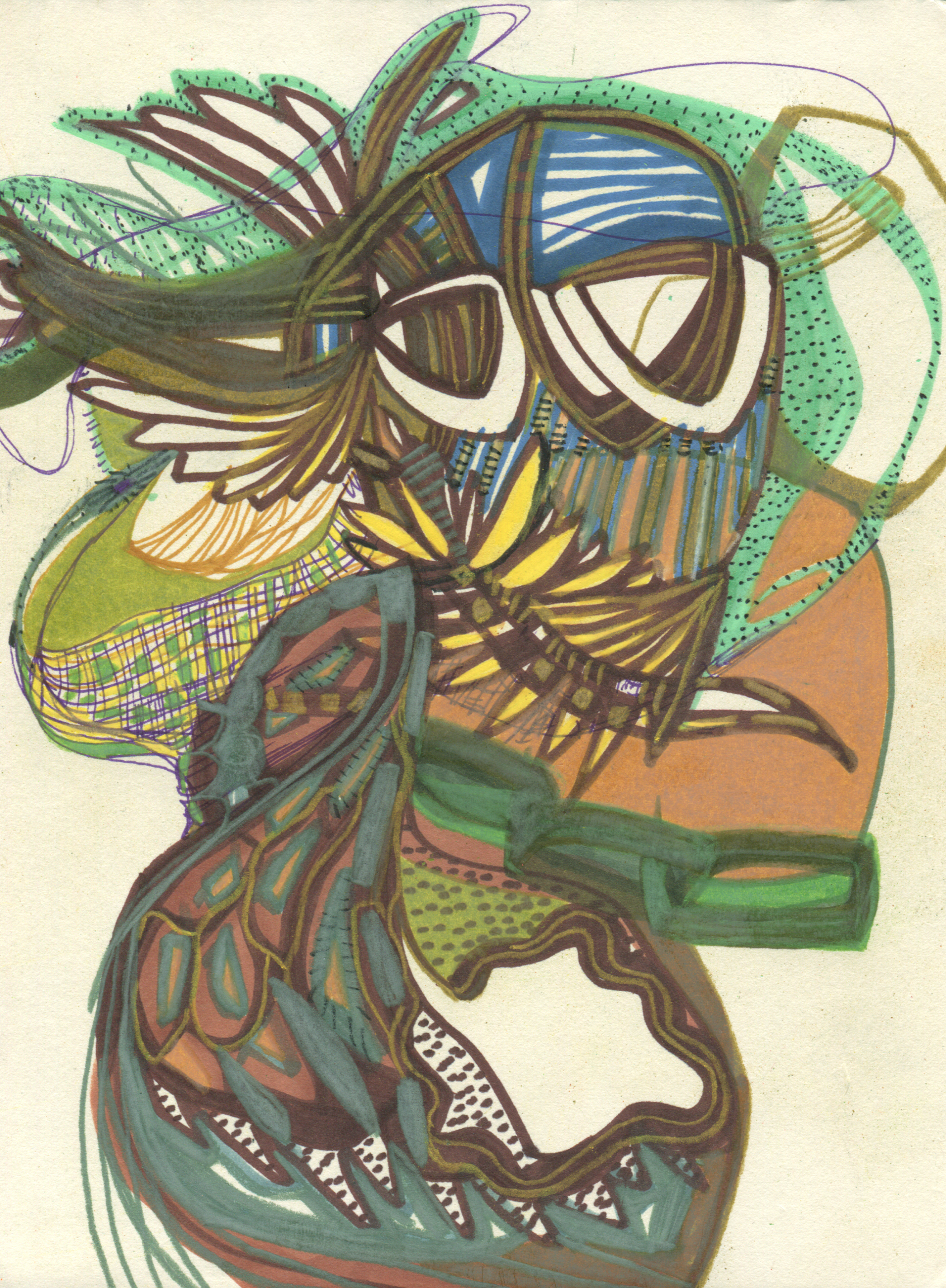 Inside Ink and pencil on paper 6" x 9" 2016
