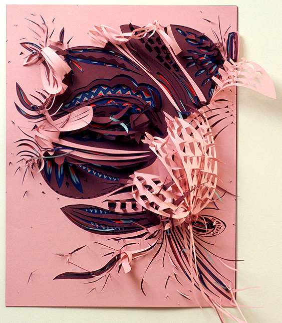 Pink Rosa Paper cut-out 19" x 27" 2008
