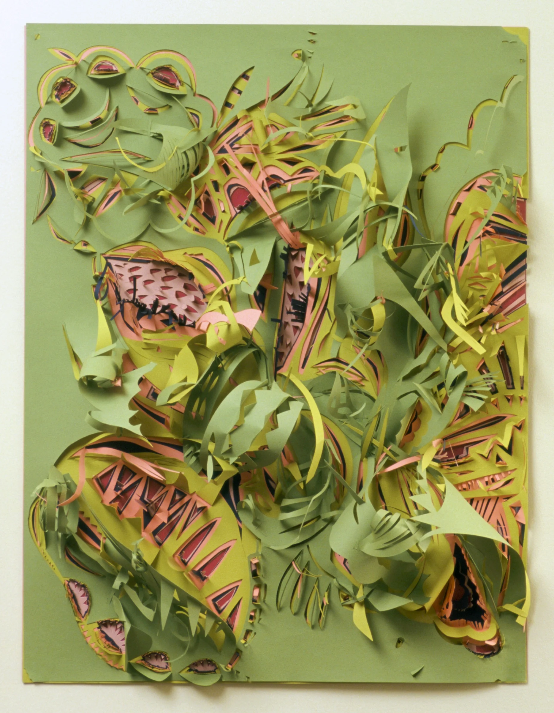 Green Burst Paper cut-out 19" x 29" 2008