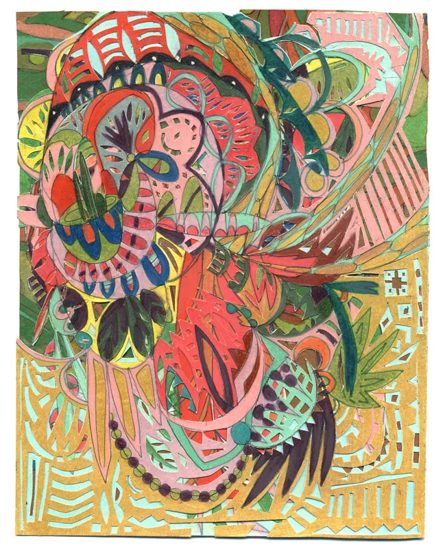Glory Pencil on paper with cut-out 6" x 9" 2005