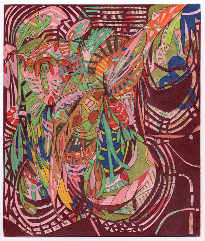 Kingdom Pencil on paper with cut-out 8" x 10" 2005