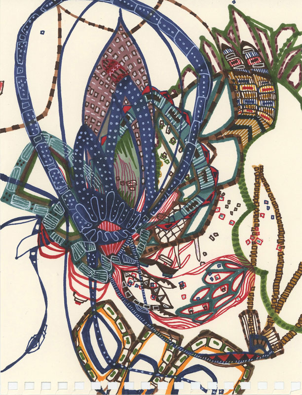 City Plant Marker on paper 6" x 9" 2007