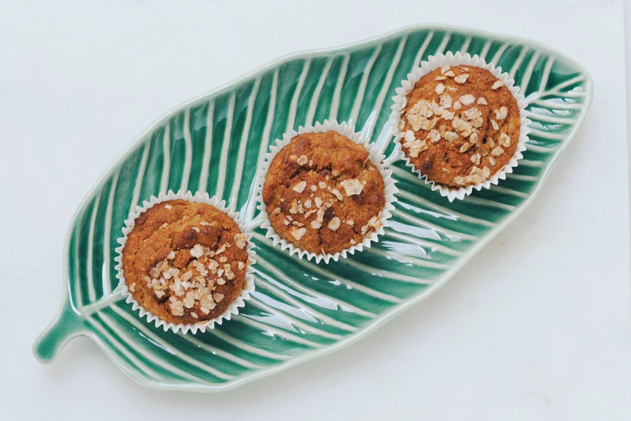 Yoghurt, pear and almond crumble muffins