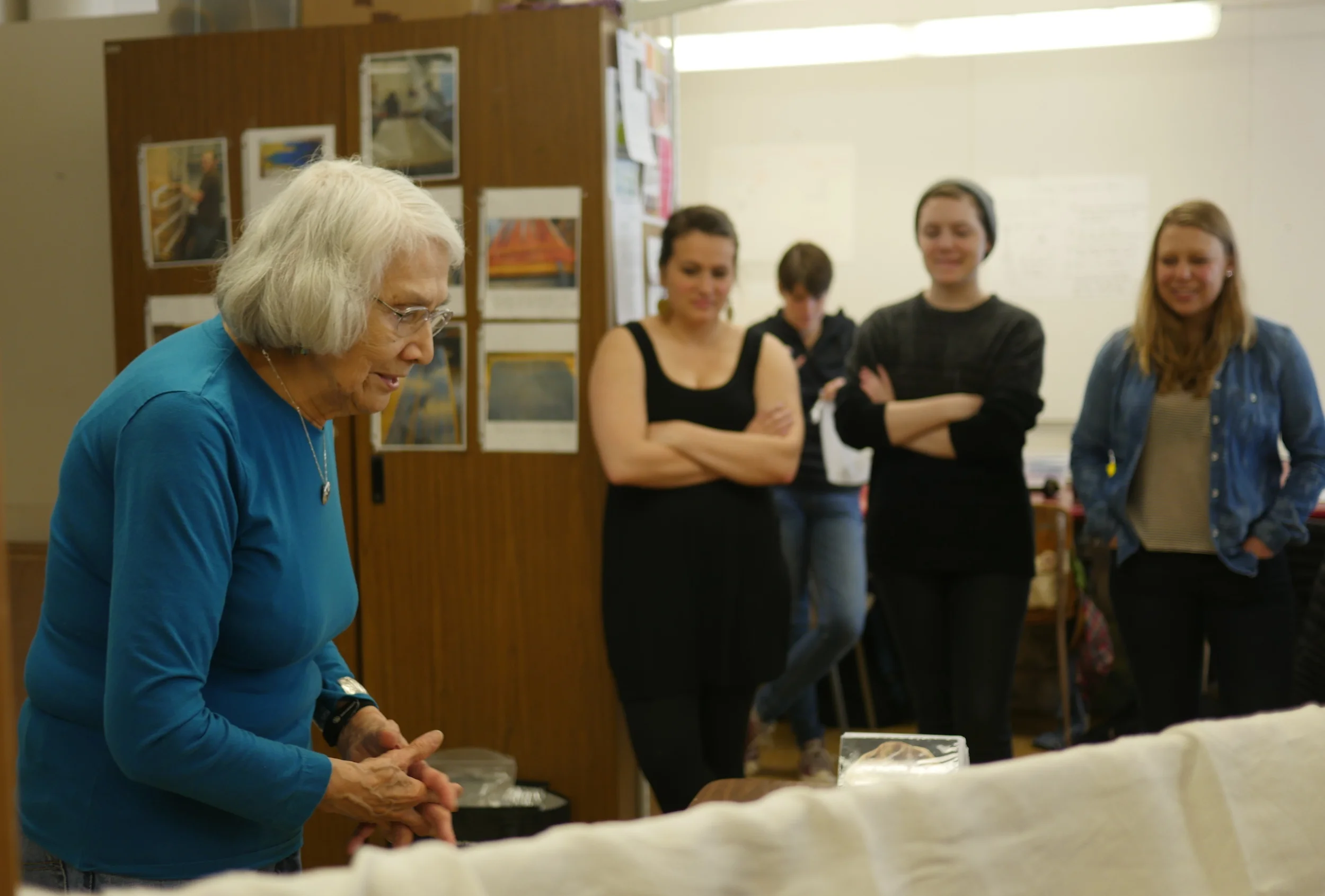 Delores in a Fiber Arts Class 