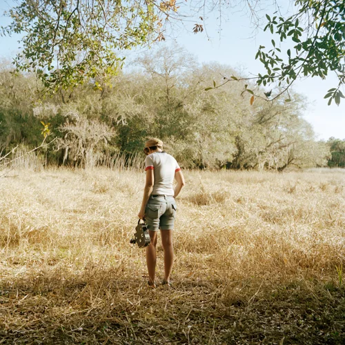 Self portrait with Bolex , 2011. Pigment print, 18 x 18 inches.