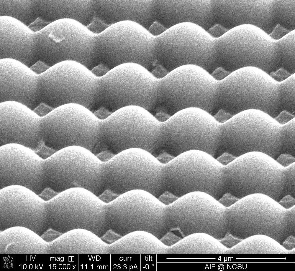Microlenses with a 2µm pitch