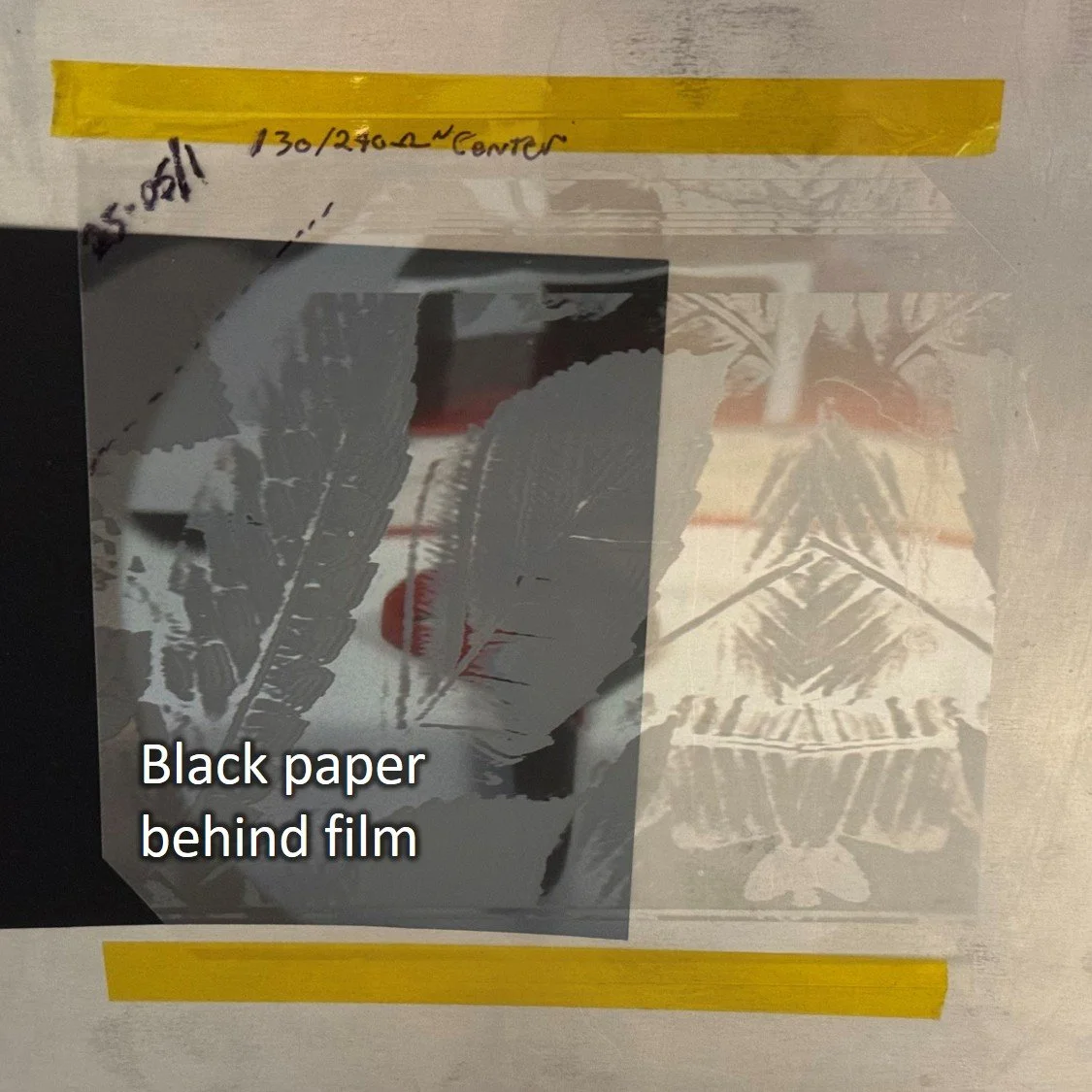 Visible - Transparent IR Camo on hotplate